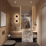 Calacatta Viola Marble Bathroom Vanity & Fixture Set