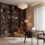 Premium Solid Oak Built-In Bookshelf | Full-Wall Japandi Style Bookcase