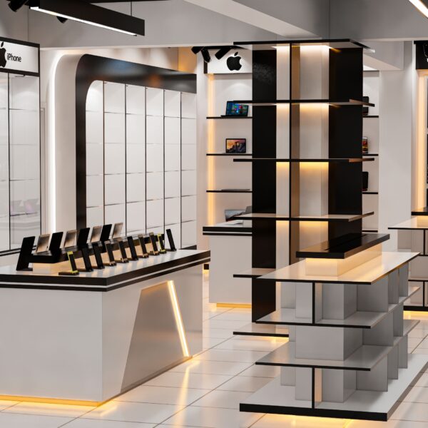 Custom Modern Electronics Retail Store Display Fixtures